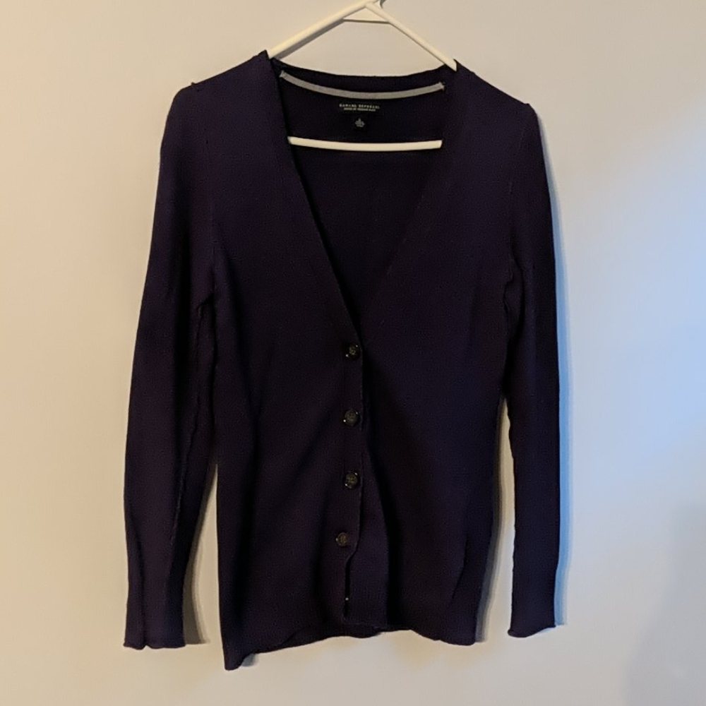 Purple cardigan